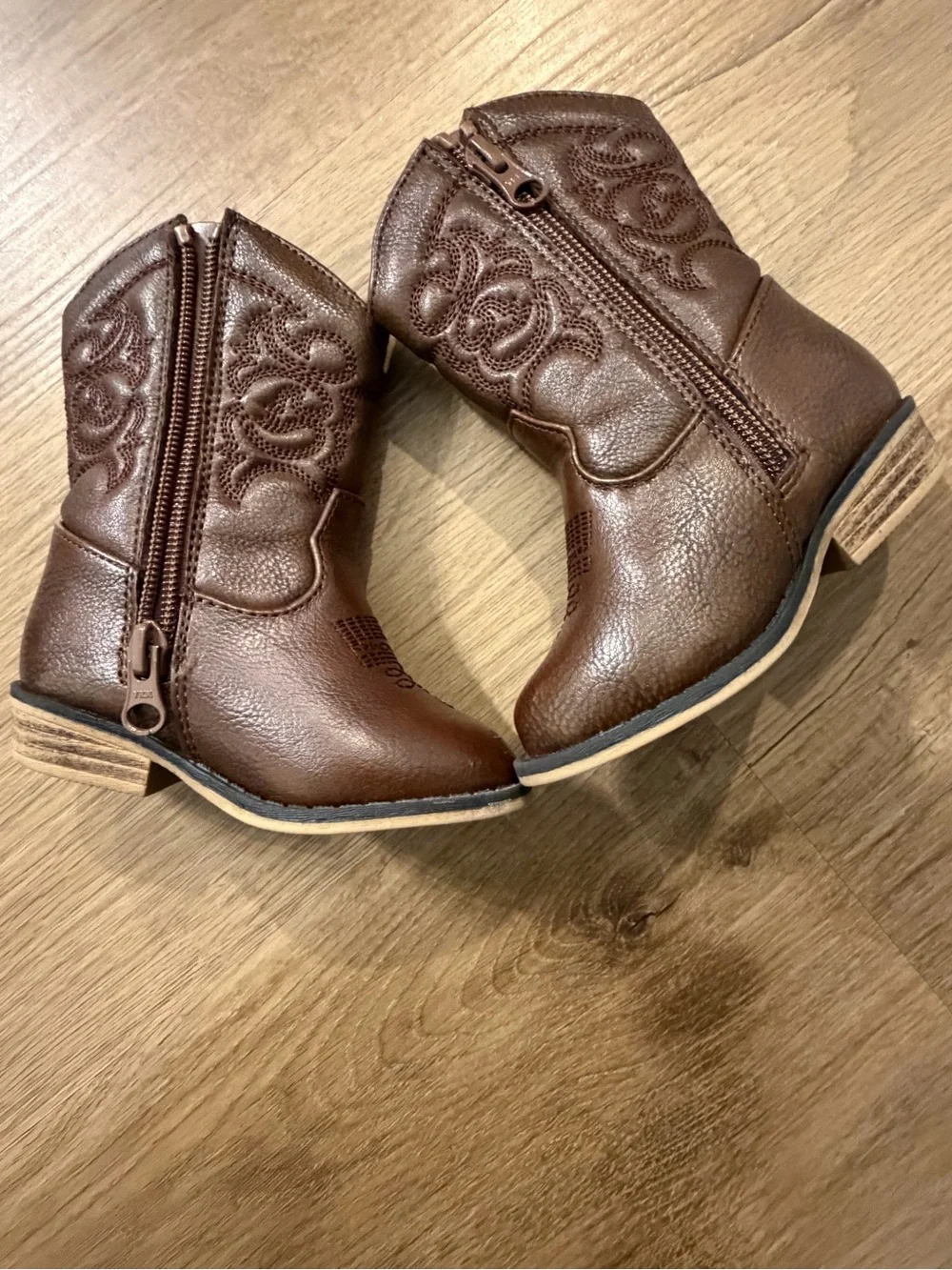Cat & Jack Brown Kids Western Boots